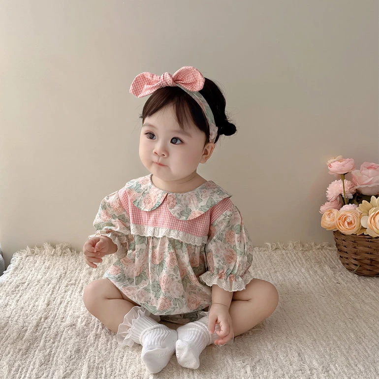 婴儿衣服夏季薄款新生儿女宝宝连体衣满月百天纯棉哈衣夏季包屁衣