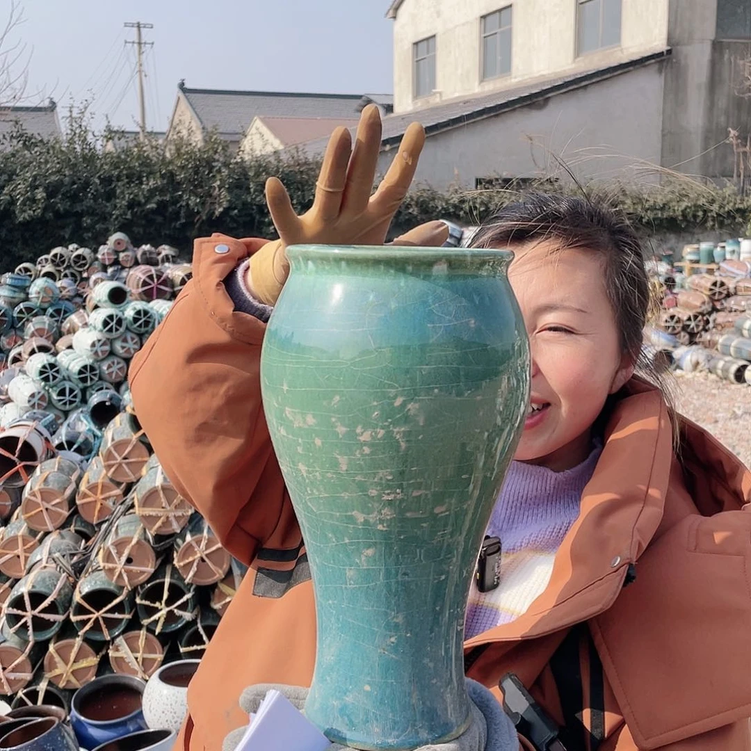 红陶王嫂花盆0122-62