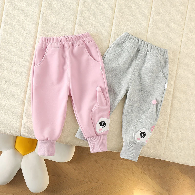 【新店福利】新款库洛米女童休闲裤贴口袋绣花运动裤2024年春季长裤