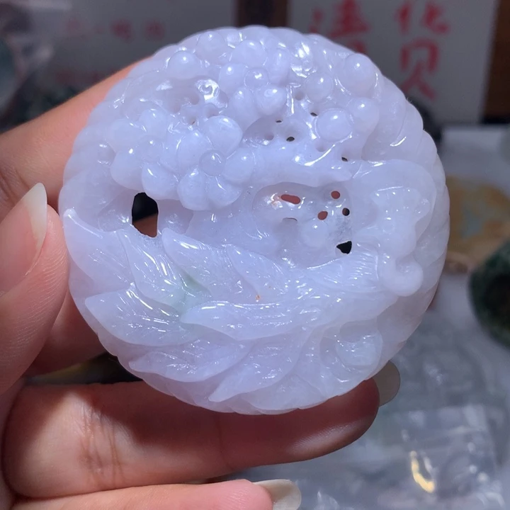 翡翠未镶嵌颈饰保真天然A货翡翠