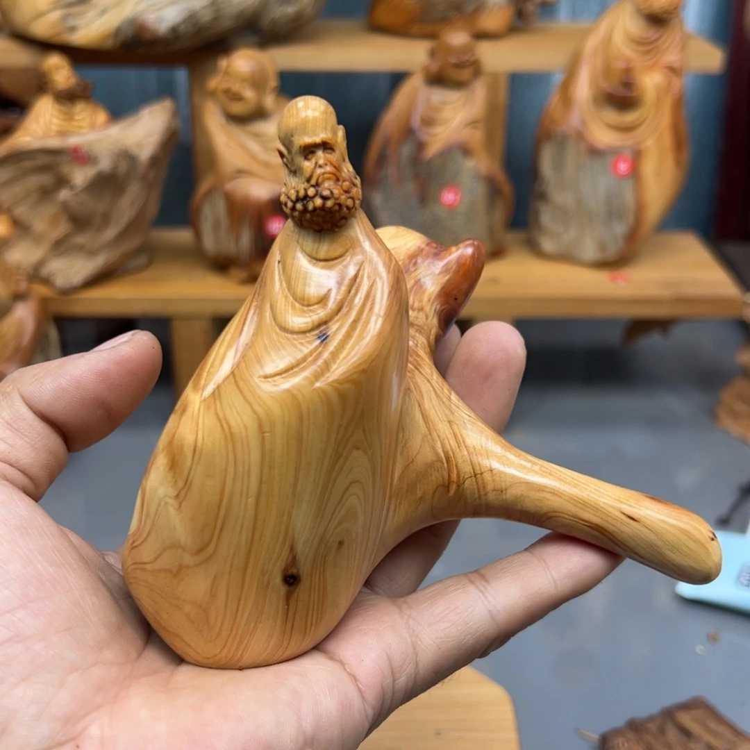 远***风木崖柏木摆件手把件