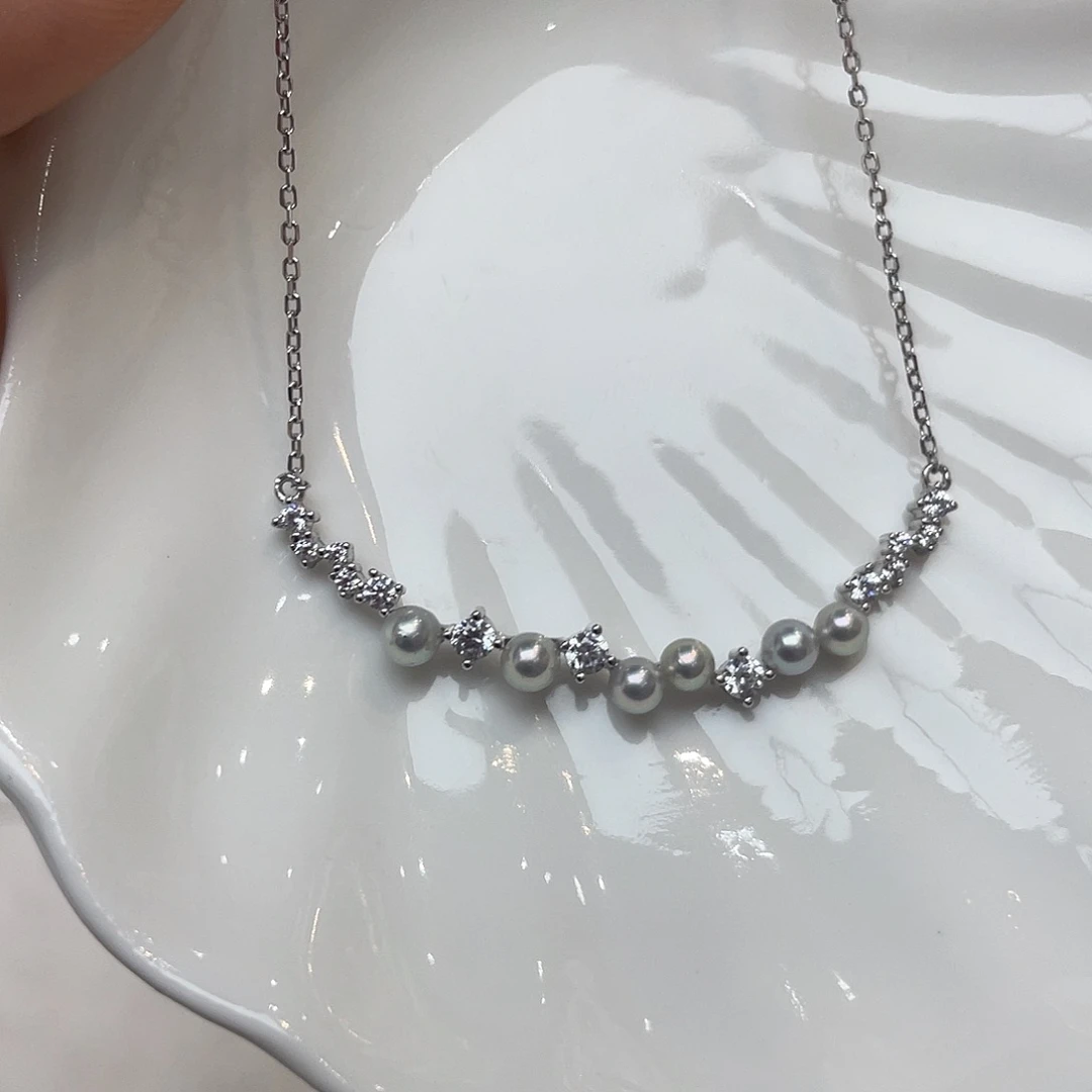 海水珍珠颈饰银S925镶嵌