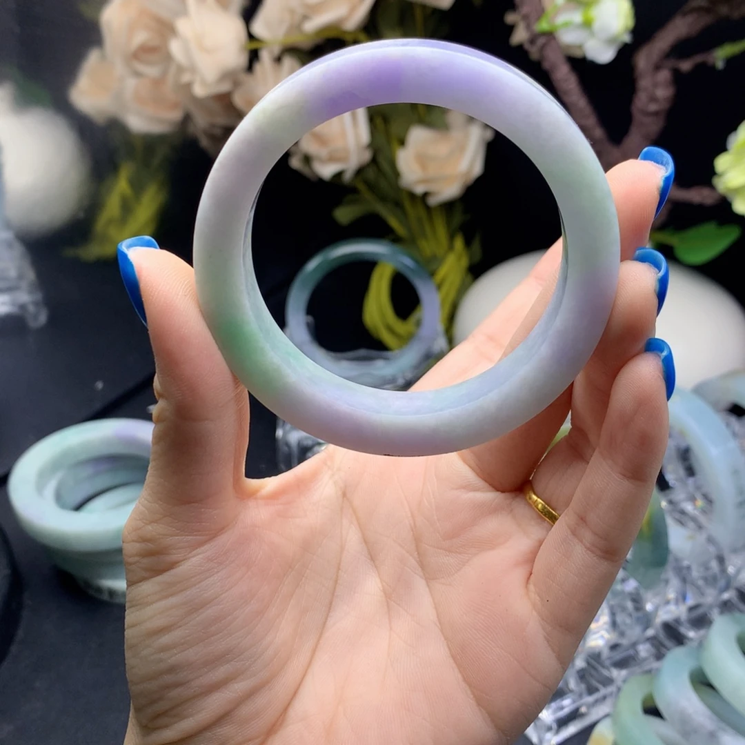 诏***心定制翡翠未镶嵌手镯56