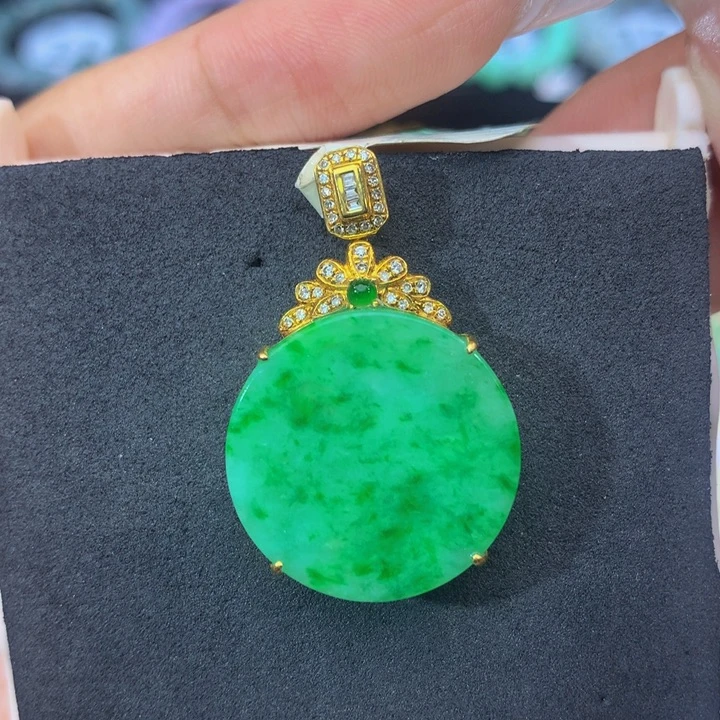 18K金镶嵌手链翡翠翡翠