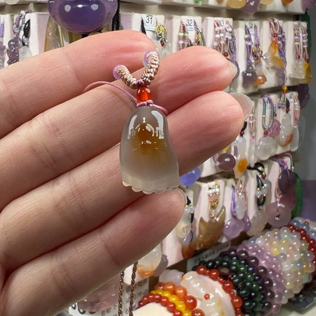 玛瑙/玉髓未镶嵌吊坠(赠链)