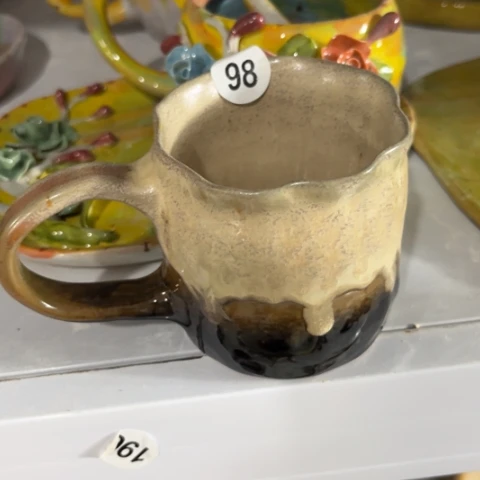 碗手工手捏咖啡杯壶承