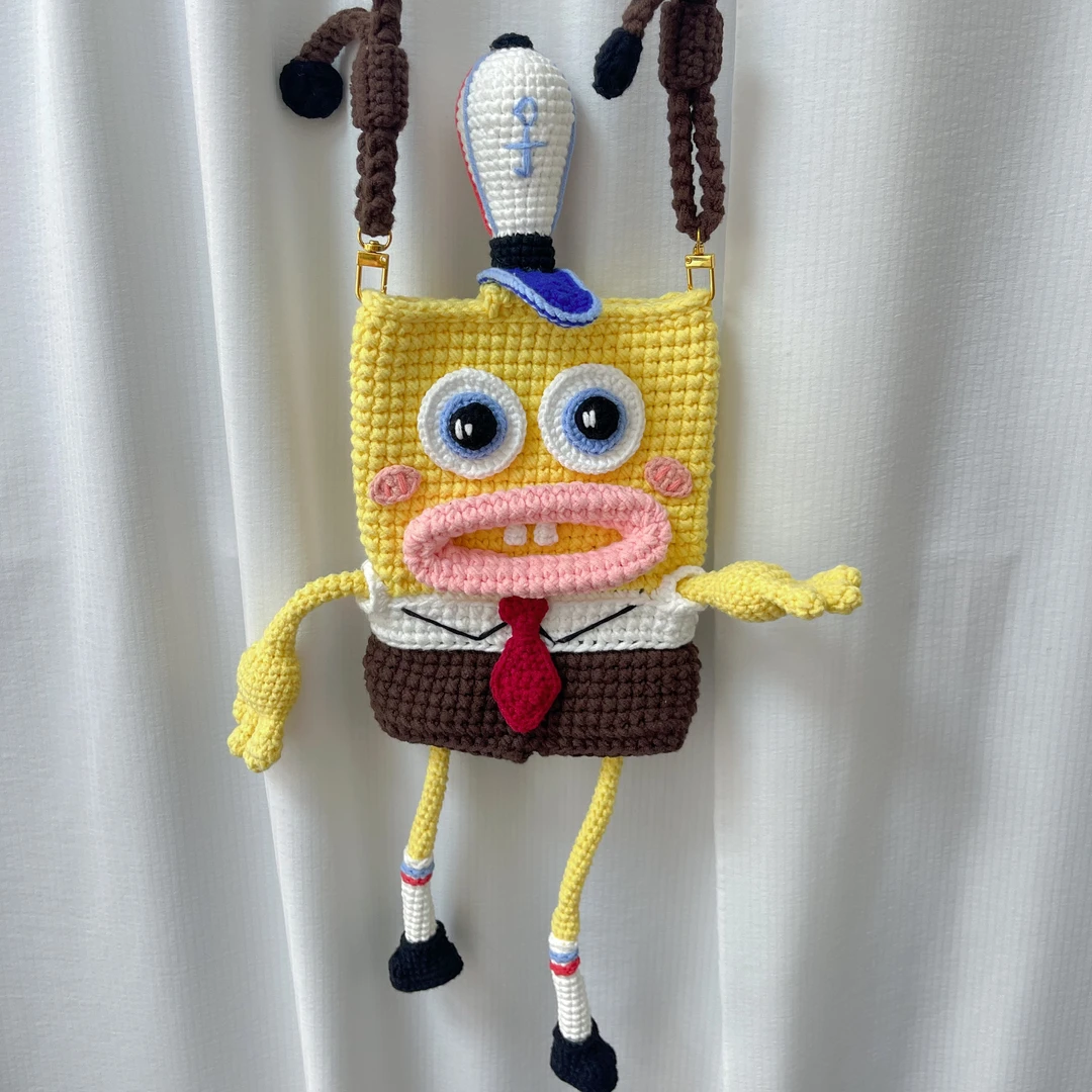 纯手工编织大嘴手机包包