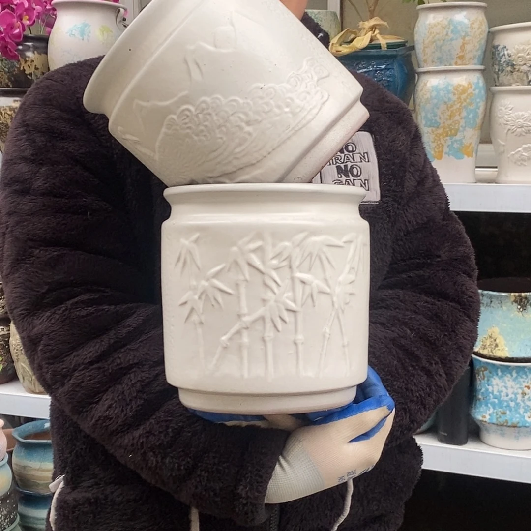 紫砂花盆口20高20处理俩个