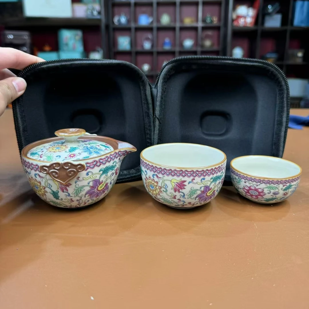 【闪购链接】YS506-彩色缠枝莲旅行套