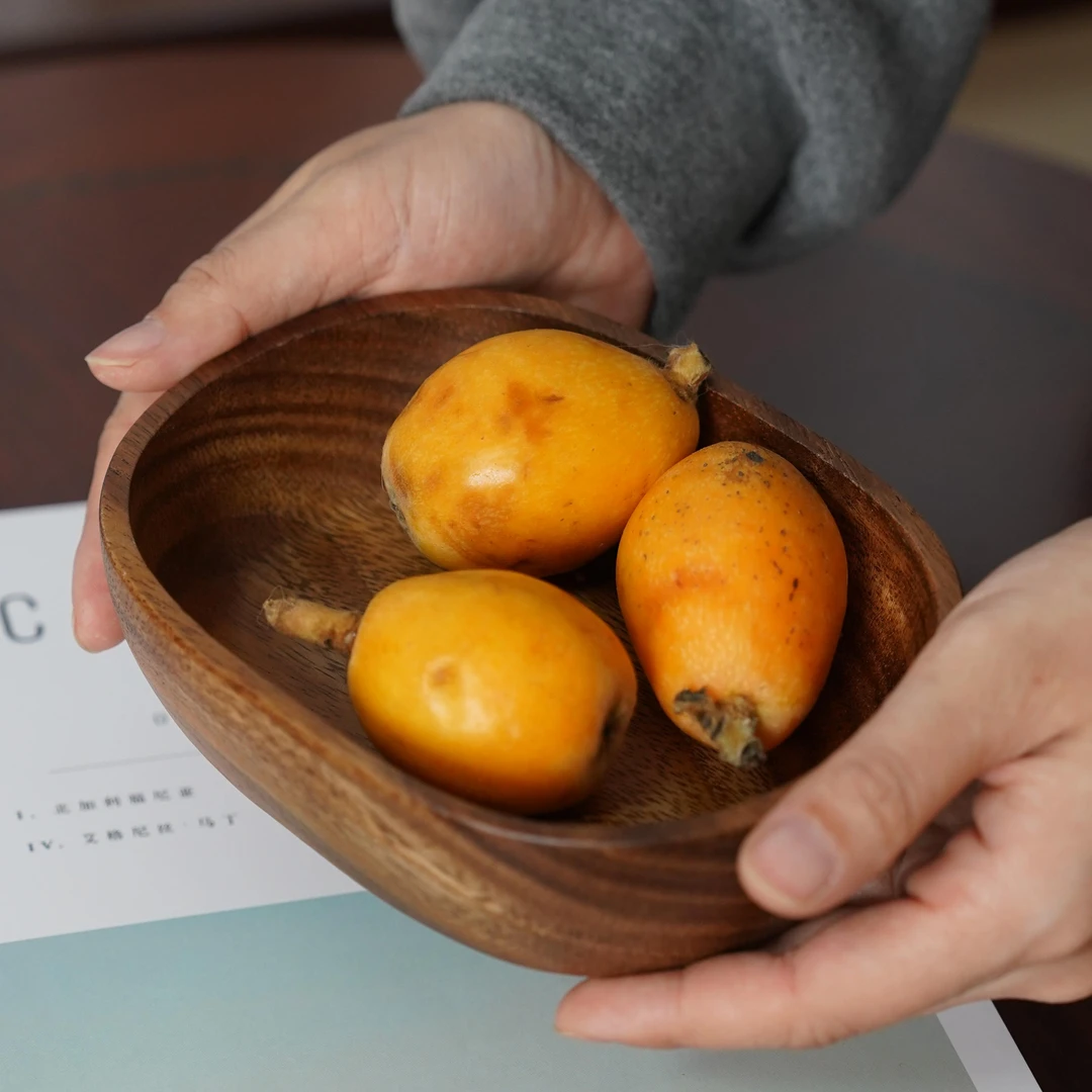 南美胡桃实木冬瓜干果盒