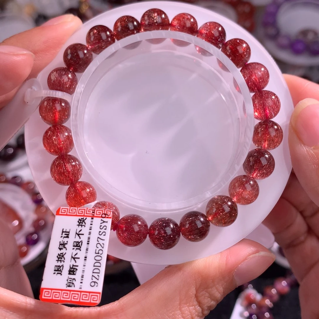 未镶嵌手链水晶金沙红