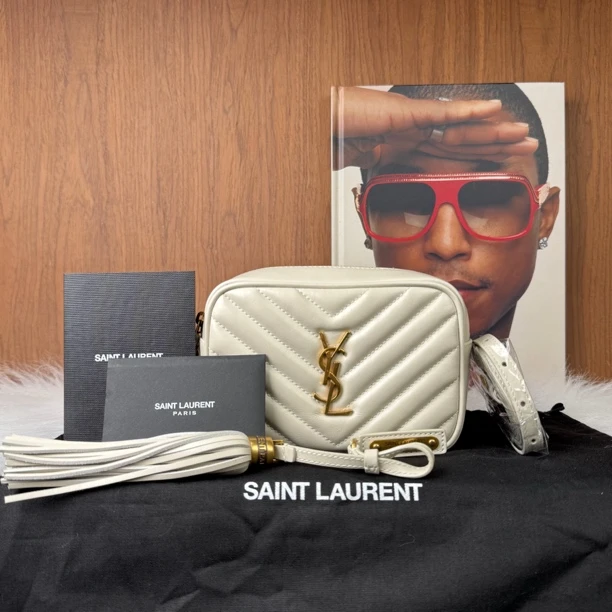 99新 YSL/圣罗兰 流苏点缀人字纹腰包/00140