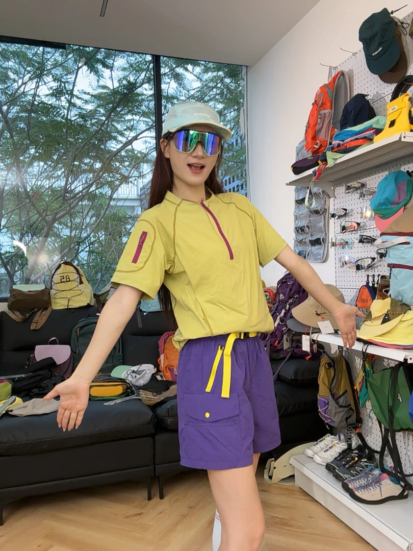 【杨崽】春夏美式工装短裤户外显瘦透气速干机能裤耐磨松紧8802