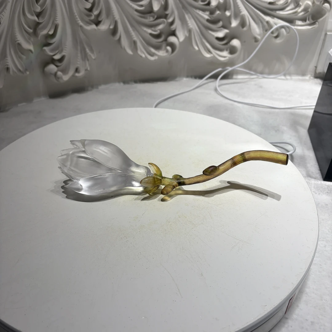 【玉兰花】新中式茶具纯手工极简送礼水晶琉璃摆件