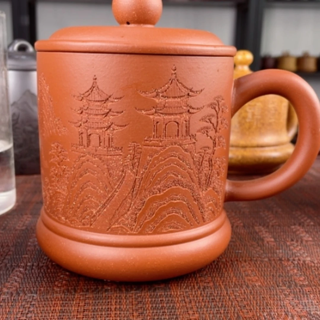 【闪购商品】茶杯紫砂宜兴原矿紫砂盖杯