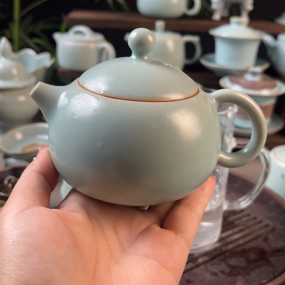 瓷原矿西施壶仿古釉微瑕