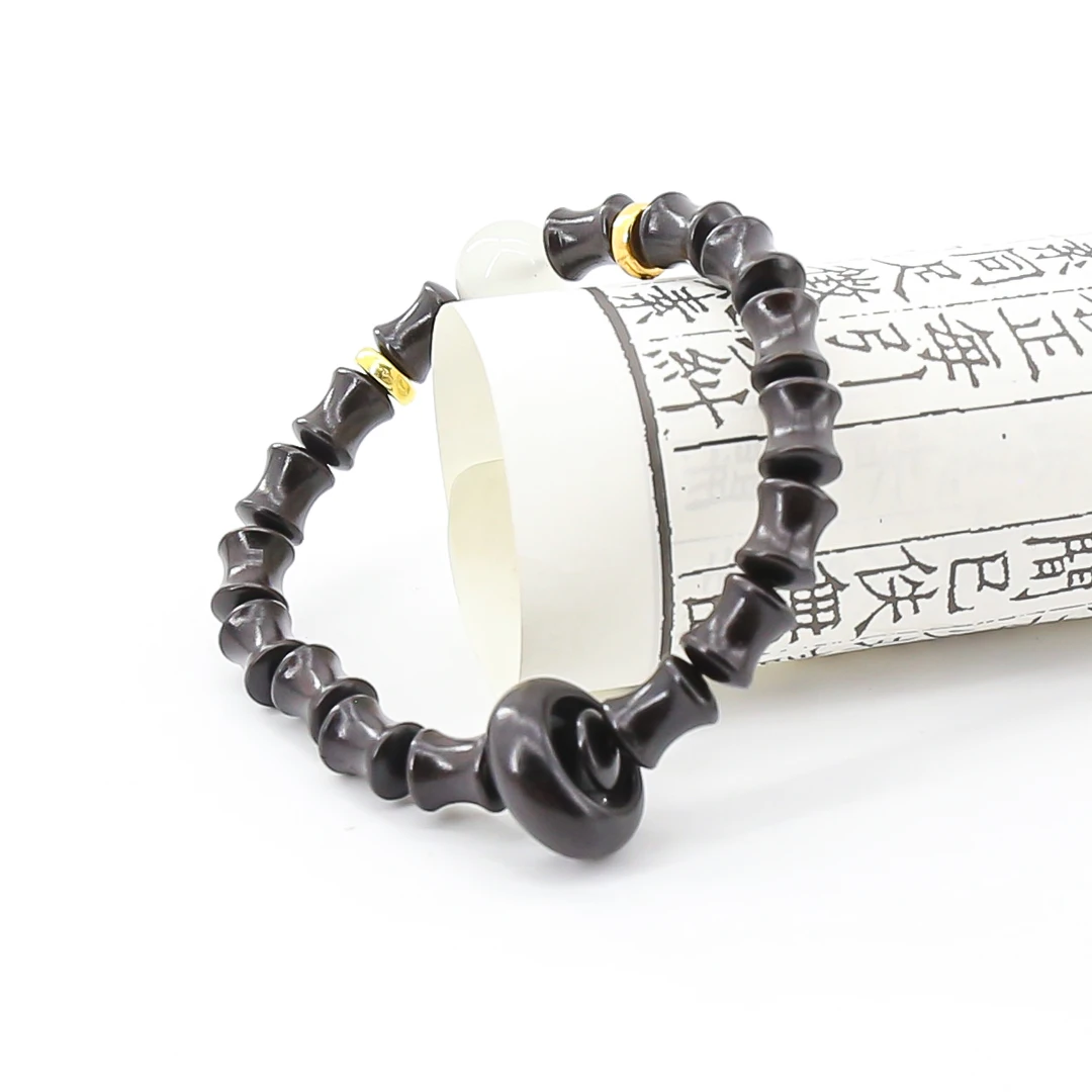 合成金属手链 1653夜光竹节黑精品单圈手串--sf1653（无礼盒）