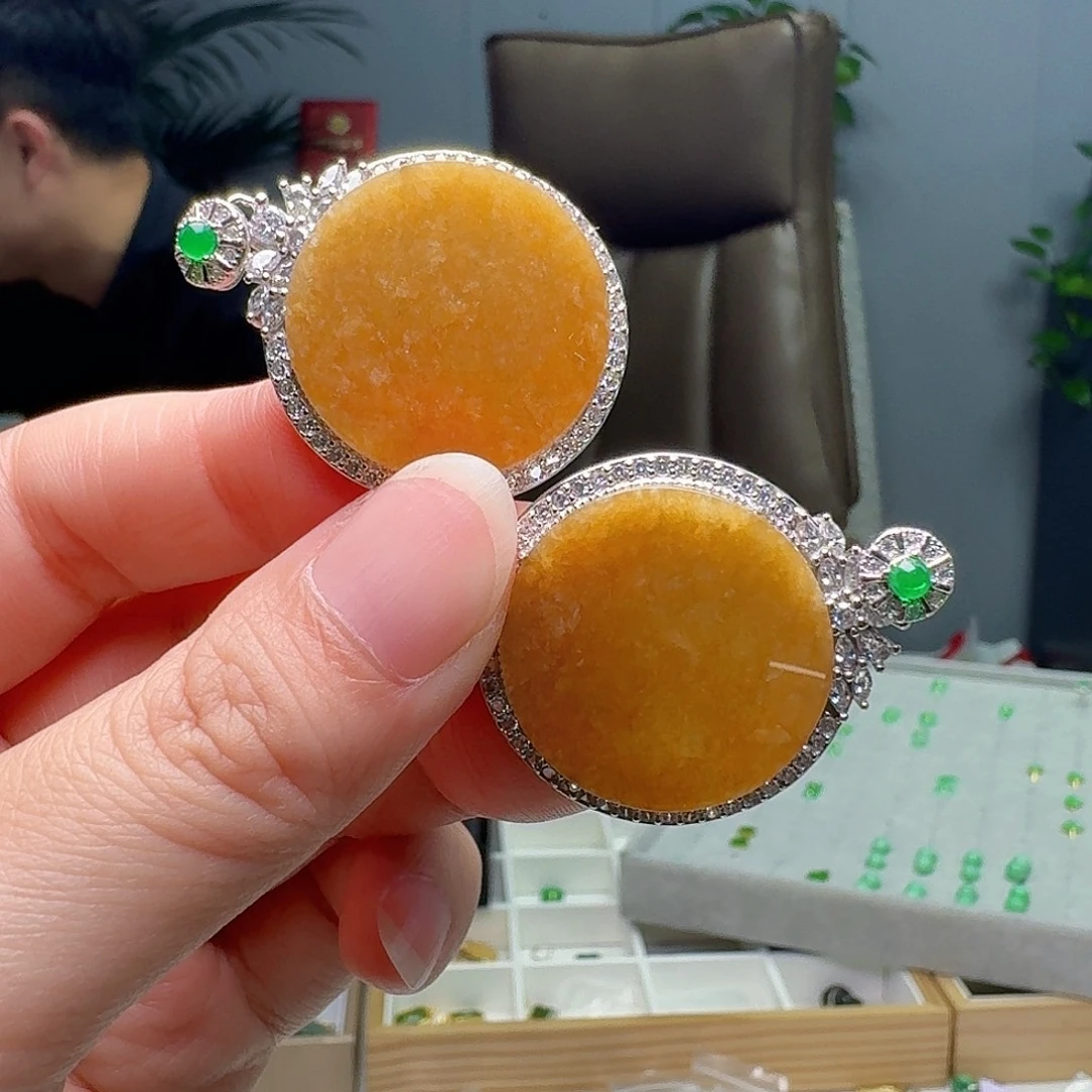 翡翠银S925镶嵌吊坠(不含链)多样性发货其一