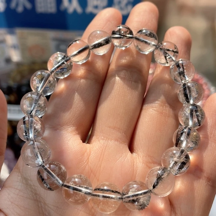 发晶手串未镶嵌黑钛金