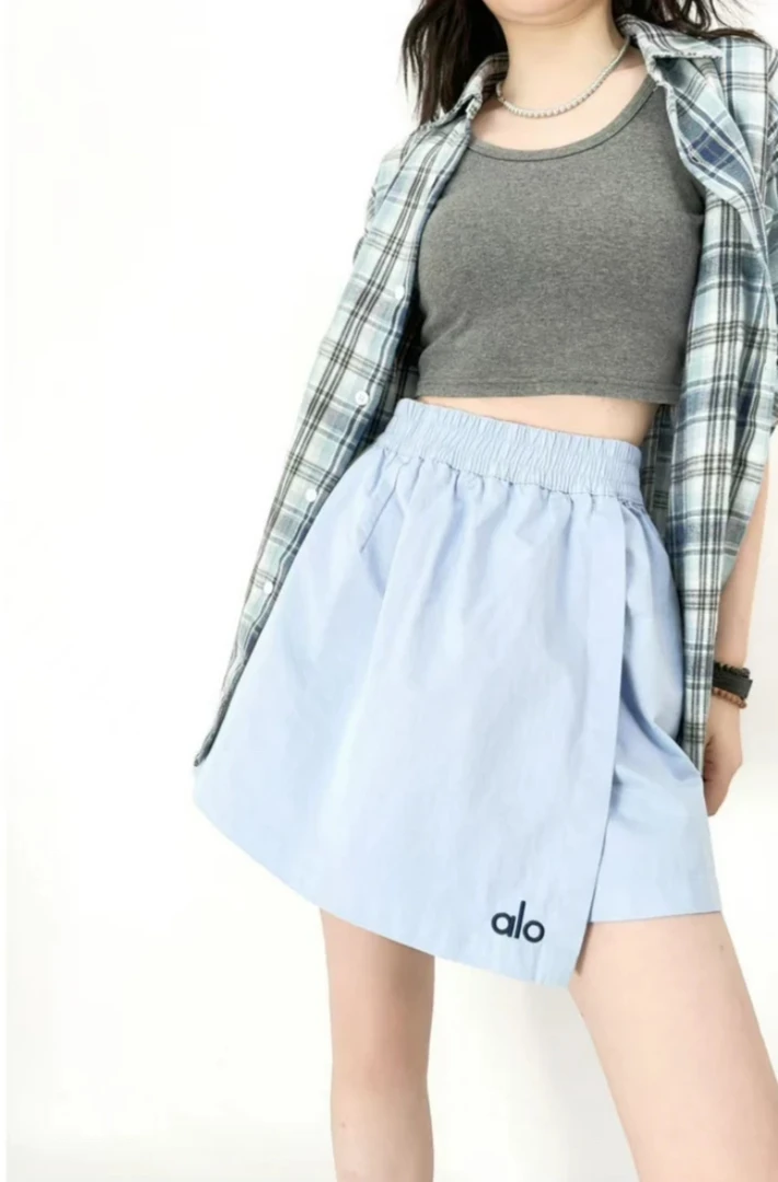 高美美-【完美比例】韩系25夏季新款简约时尚百搭纯色小裙裤-H