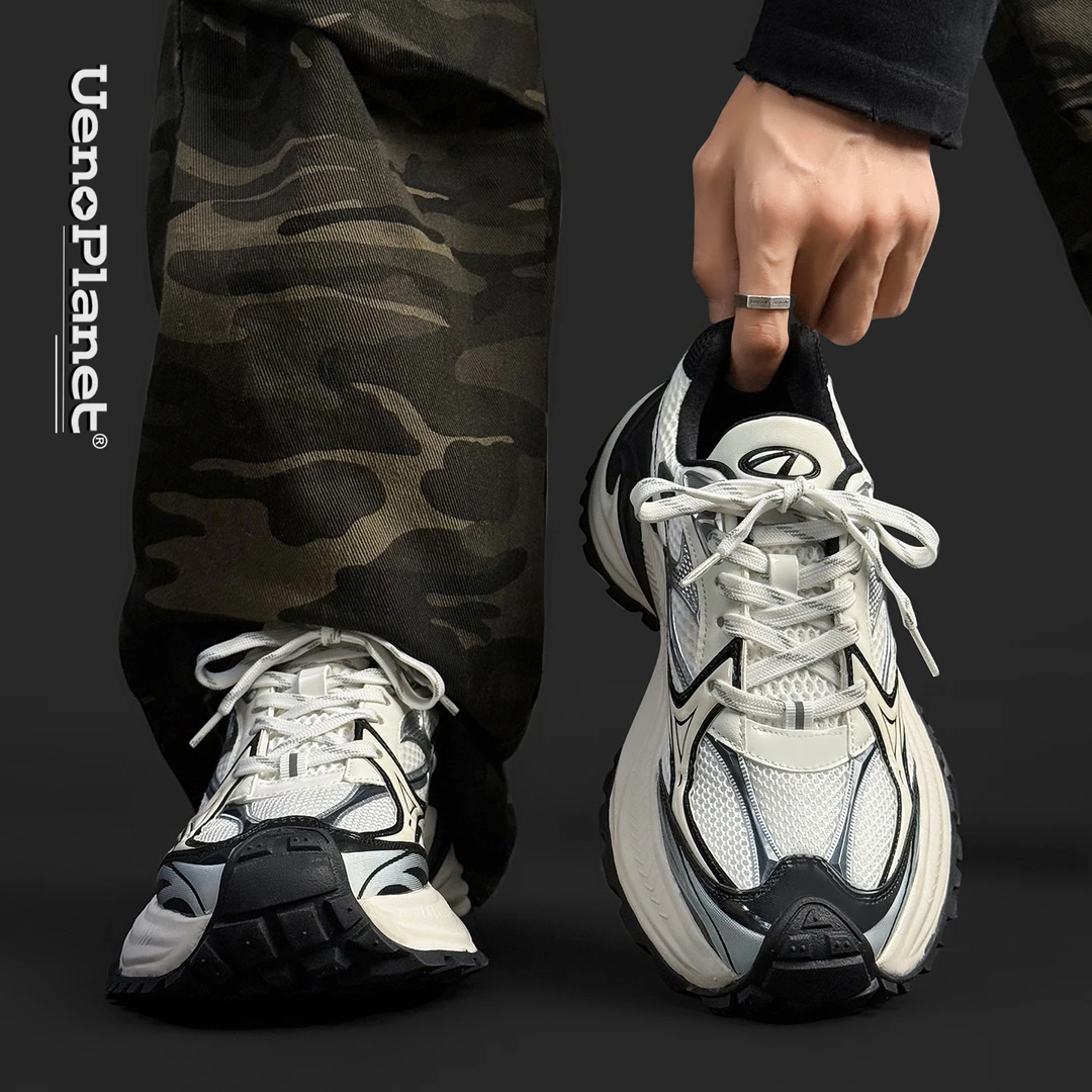 上野行星2025新款秋季增高老爹鞋男女超百搭休闲运动老爹鞋情侣鞋