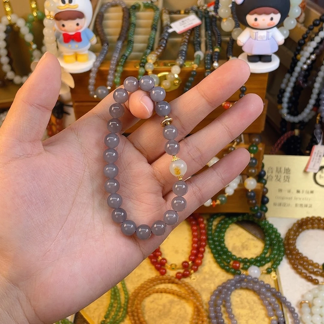 和田玉单圈手串未镶嵌