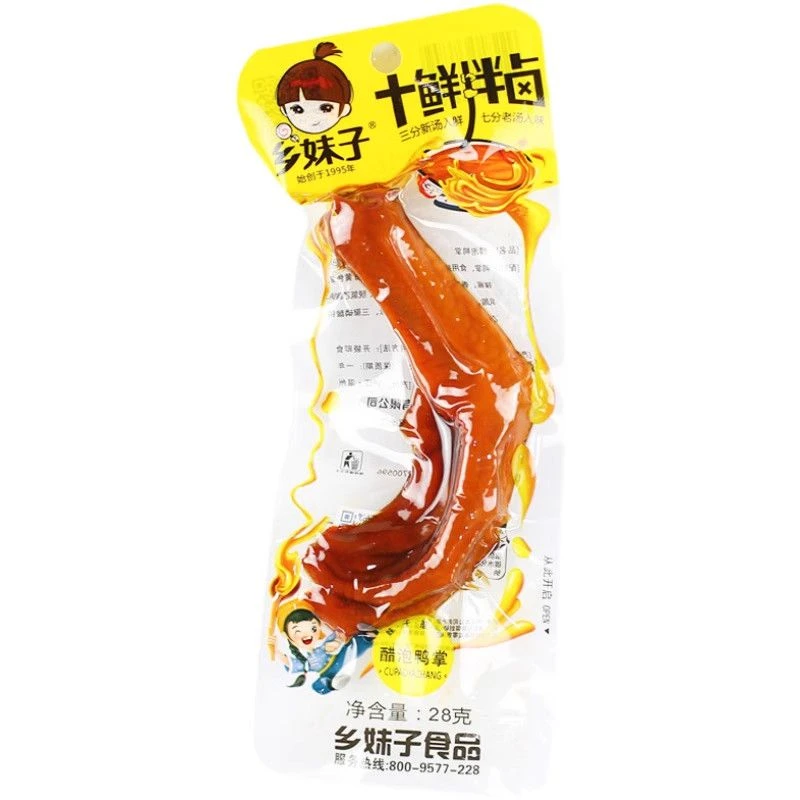乡妹子十鲜拌卤醋泡鸭掌28g