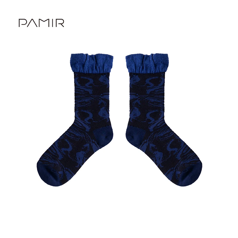[叶可可]PAMIR秋冬新款女精纺羊毛休闲中筒袜 WZ042