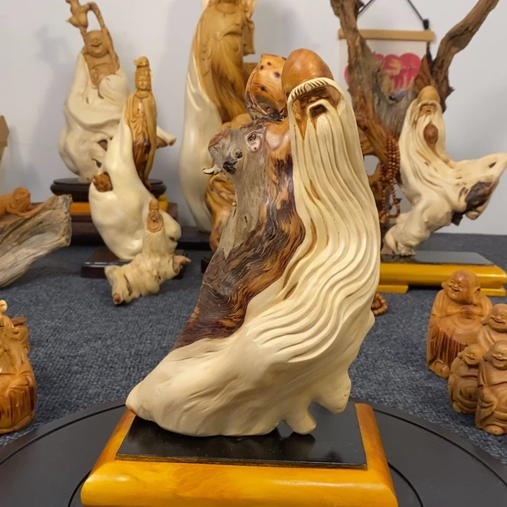 柏木（崖柏）太行崖柏寿星公摆件根雕工艺品