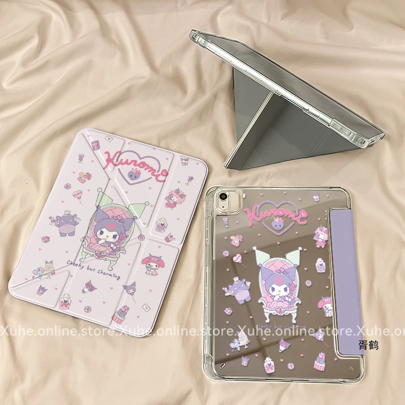 【3+Y折镜面亚克力】库洛米苹果ipad11华为小米7平板保护套air6透明