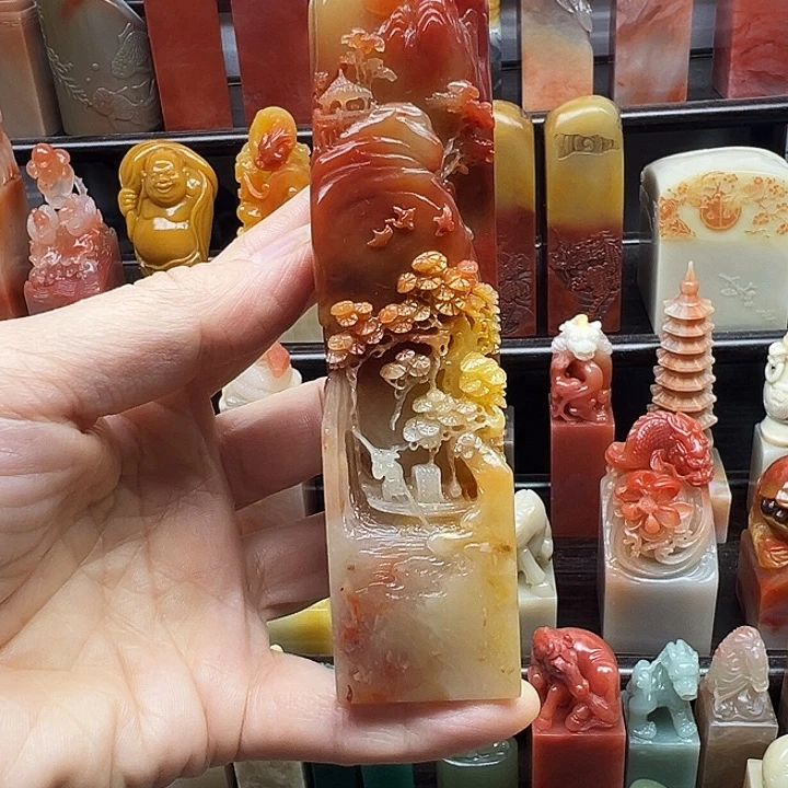 寿山石印石寿山石手工雕刻