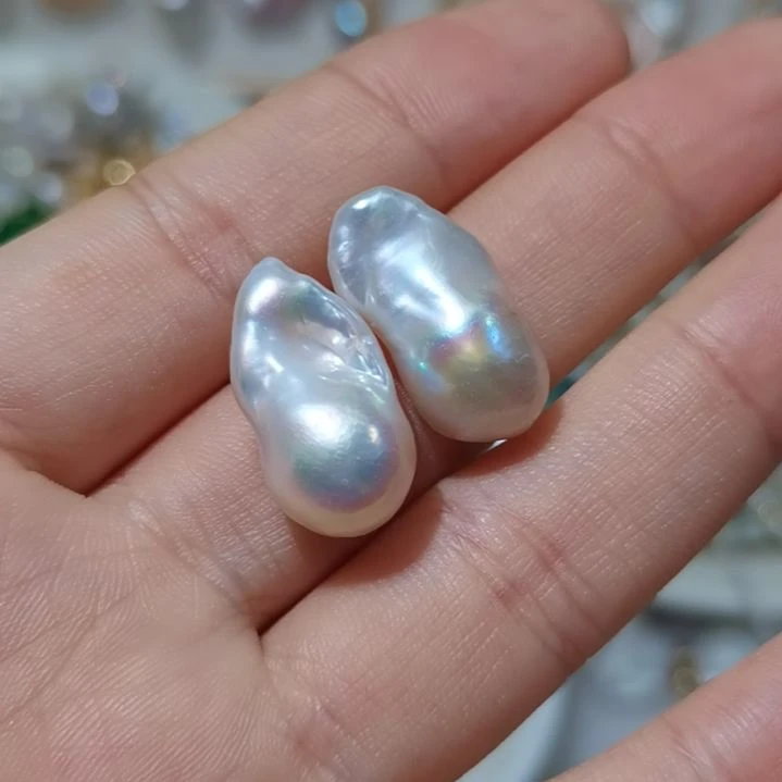 银S925镶嵌淡水珍珠耳饰