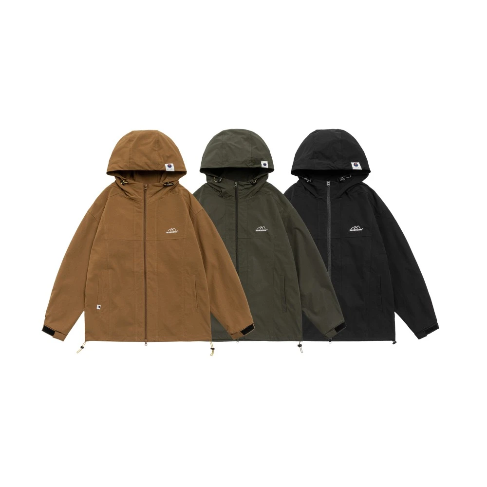 ANDEARDI复古户外防风防水机能连帽春秋季宽松外套冲锋衣