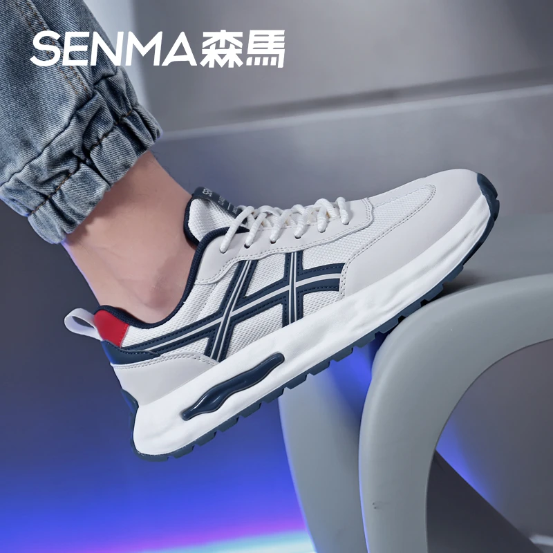SENMA森马男士网面阿甘鞋跑步鞋男式运动鞋平底休闲鞋男潮鞋子