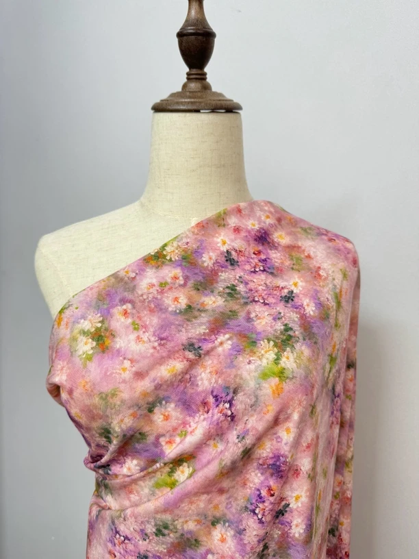 新款【粉色小碎花】云锦缎棉绸面料，不支持七天无理由，连衣裙睡衣