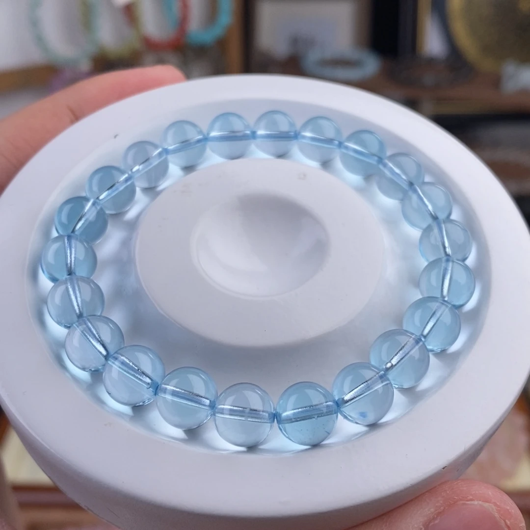 手串托帕石未镶嵌高净体托帕石手串8mm