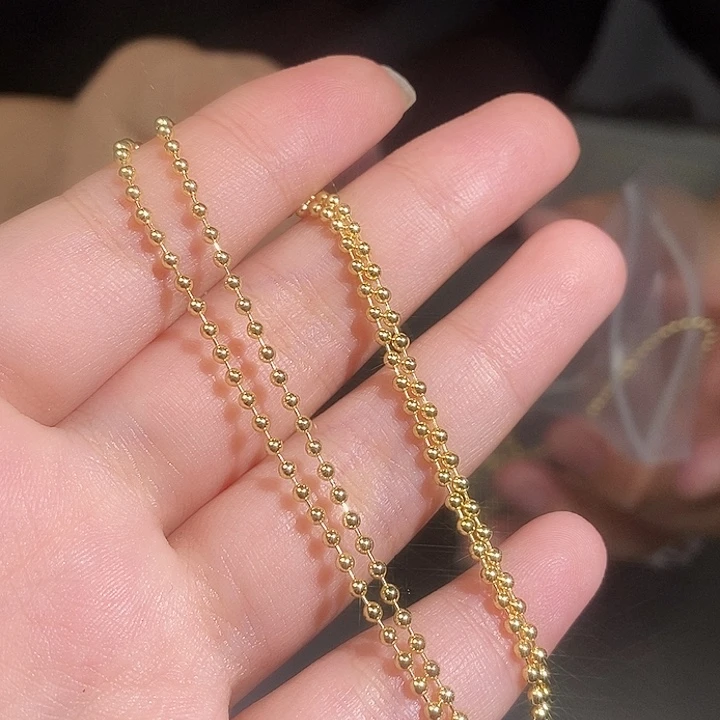 纯铜石英石黄链子