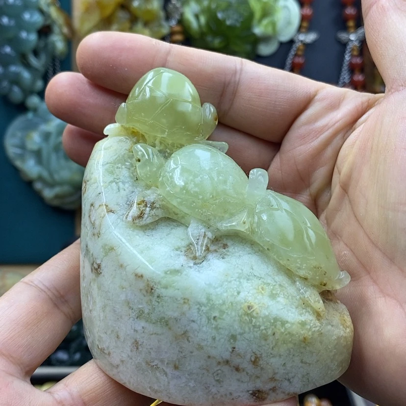 【闪购商品】未镶嵌蛇纹石玉手把件