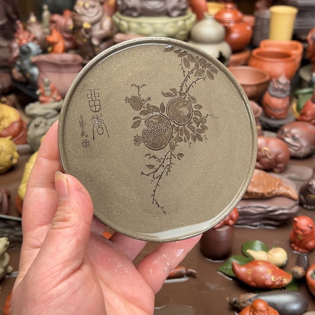 紫砂茶宠肩***靠紫砂壶承