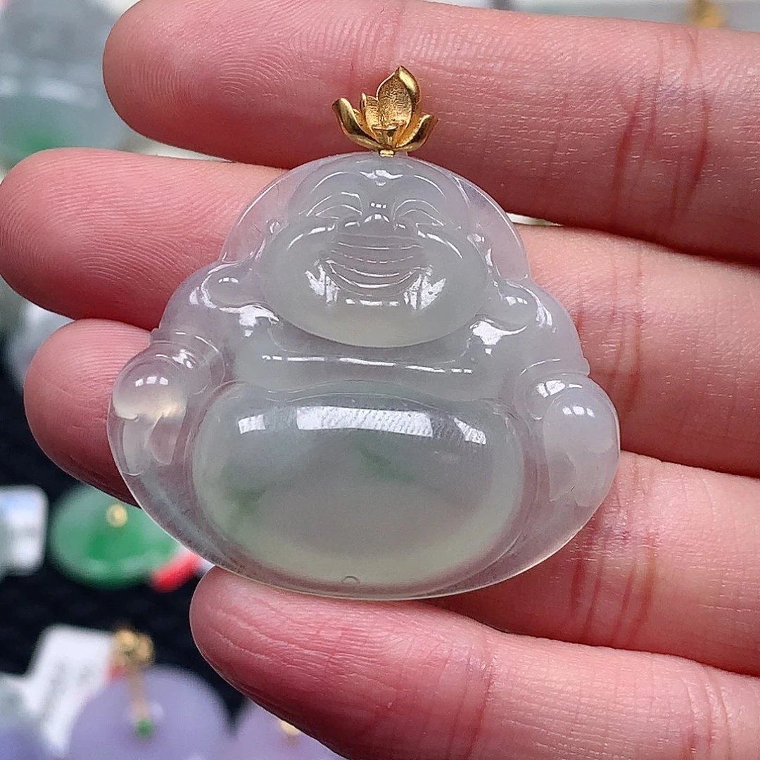 颈饰18K金镶嵌翡翠翡翠吊坠