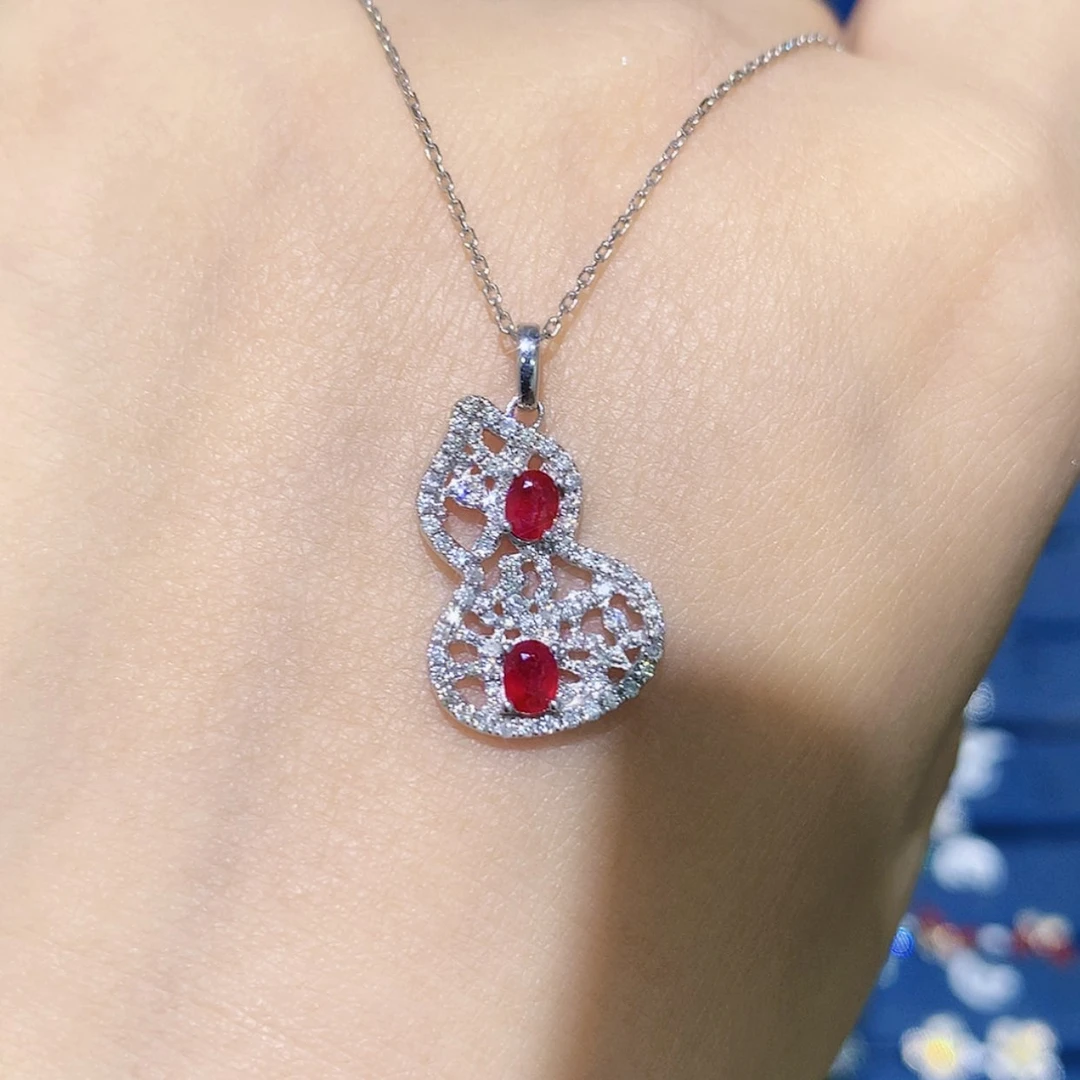 【闪购商品】18K金镶嵌颈饰红宝石?****?项链