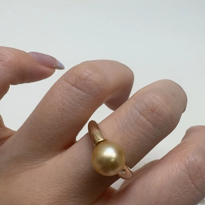 海水珍珠戒指银S925镶嵌