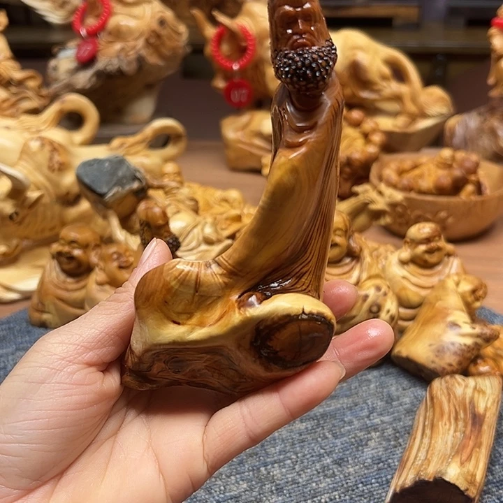 柏木太行崖柏手把摆件