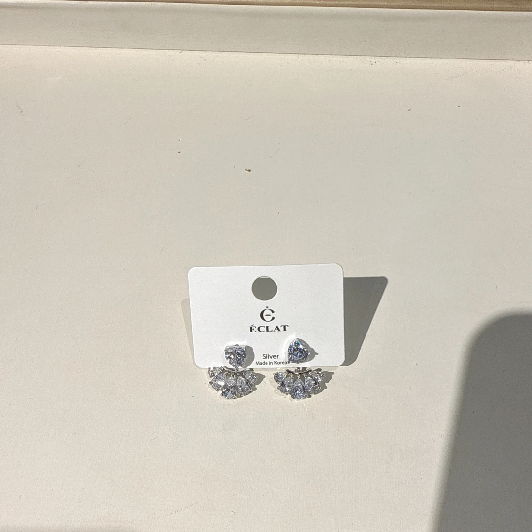 非金属合成锆石耳饰 N025韩系设计简约气质优雅时尚大气耳坠