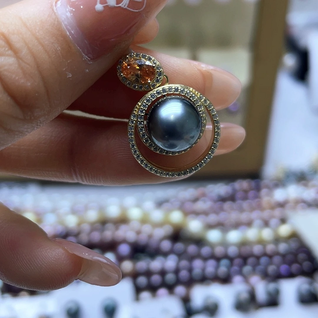 海水珍珠颈饰银S925镶嵌