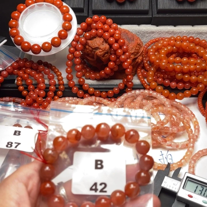 未镶嵌多样性发货默认微瑕称重11m m南红玛瑙