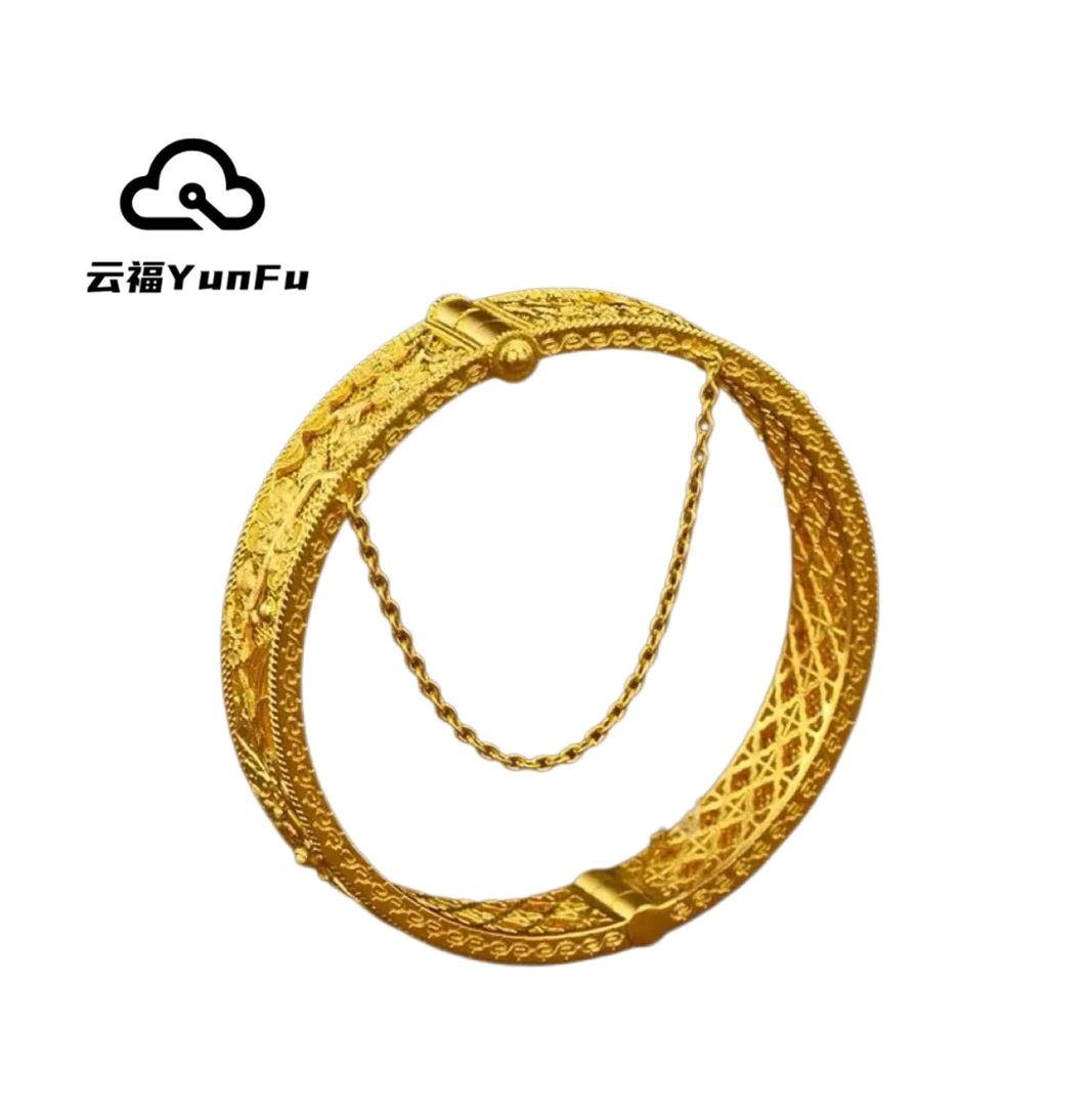 YUNFU/云福 新中式宫廷风镂空喜上眉梢手镯 SZ1010