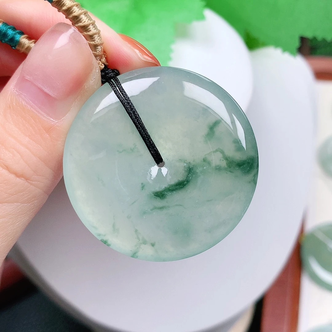 翡翠未镶嵌颈饰平安37-6