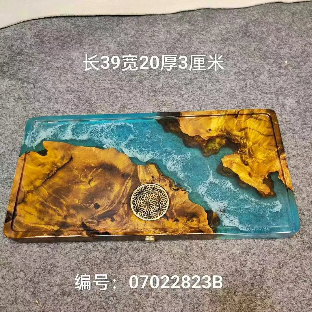 黄金樟+树脂工艺茶盘耐磨易清洁家用待客高级茶盘家用2025新款