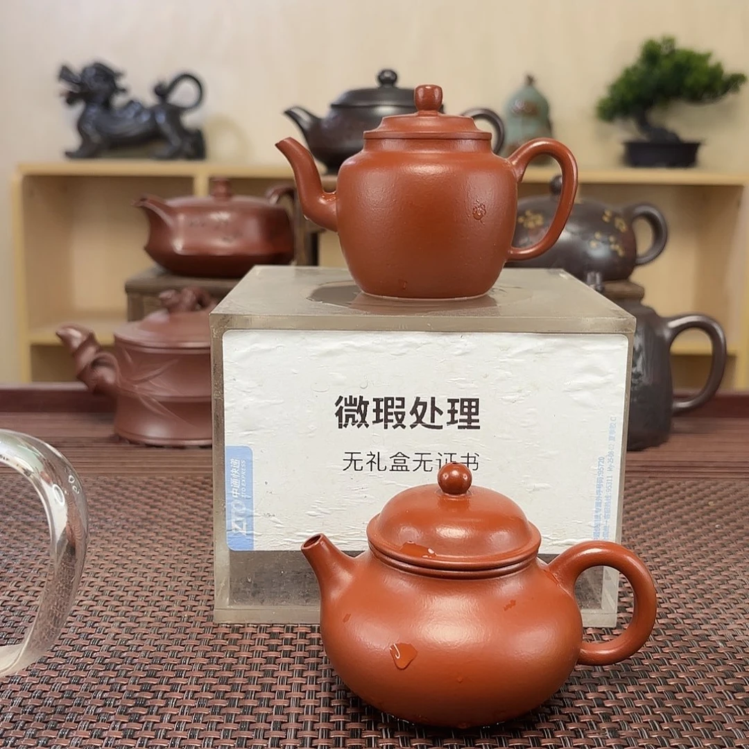 渔***茶壶绿泥微瑕处理